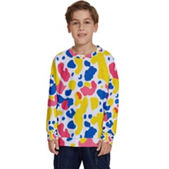 Colored Blots Painting Abstract Art Expression Creation Color Palette Paints Smears Experiments Mode Kids  Crewneck Sweatshirt by Maspions