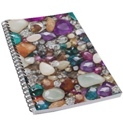 Seamless Texture Gems Diamonds Rubies Decorations Crystals Seamless Beautiful Shiny Sparkle Repetiti 5 5  X 8 5  Notebook