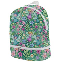 Fairies Fantasy Background Wallpaper Design Flowers Nature Colorful Zip Bottom Backpack