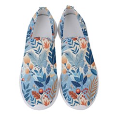 Berries Foliage Seasons Branches Seamless Background Nature Women s Slip On Sneakers