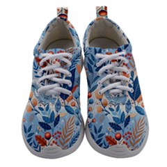 Berries Foliage Seasons Branches Seamless Background Nature Women Athletic Shoes