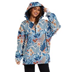 Berries Foliage Seasons Branches Seamless Background Nature Women s Ski And Snowboard Waterproof Breathable Jacket