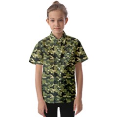 Camouflage Pattern Kids  Short Sleeve Shirt