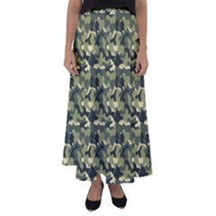 Camouflage Pattern Flared Maxi Skirt by goljakoff