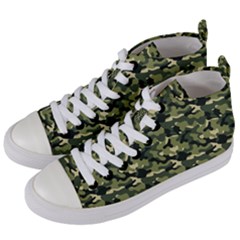 Camouflage Pattern Women s Mid-top Canvas Sneakers