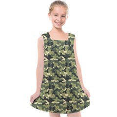 Camouflage Pattern Kids  Cross Back Dress by goljakoff