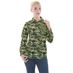 Camouflage Pattern Women s Long Sleeve Pocket Shirt