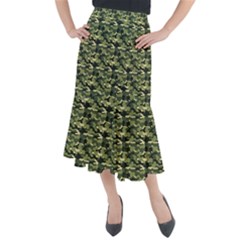 Camouflage Pattern Midi Mermaid Skirt by goljakoff