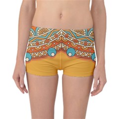 Mandala Orange Reversible Boyleg Bikini Bottoms by goljakoff