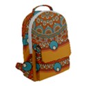 Mandala orange Flap Pocket Backpack (Small) View2