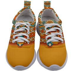 Mandala Orange Kids Athletic Shoes