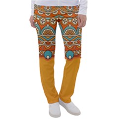 Mandala Orange Women s Casual Pants