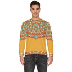 Mandala Orange Men s Fleece Sweatshirt