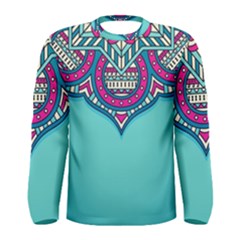 Mandala Blue Men s Long Sleeve T-shirt by goljakoff