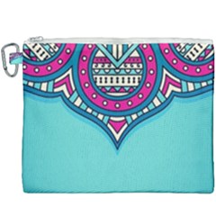 Mandala Blue Canvas Cosmetic Bag (xxxl)