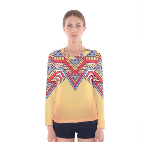 Mandala Sun Women s Long Sleeve T-shirt by goljakoff