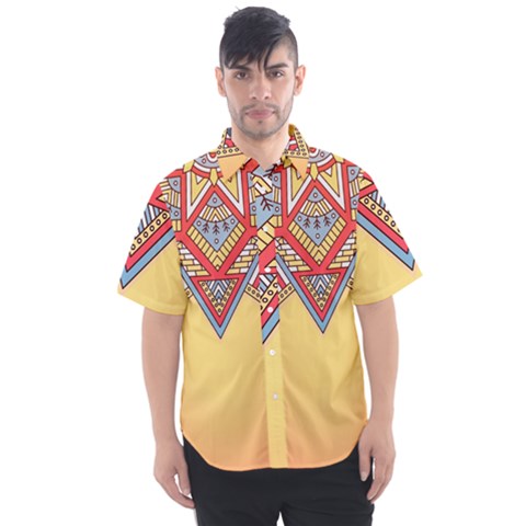 Mandala Sun Men s Short Sleeve Shirt by goljakoff