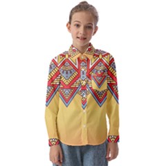 Mandala Sun Kids  Long Sleeve Shirt