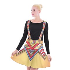 Mandala Sun Suspender Skater Skirt