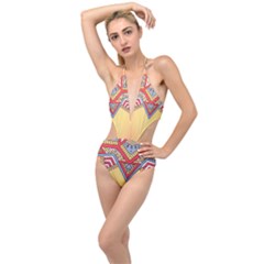 Mandala Sun Plunging Cut Out Swimsuit