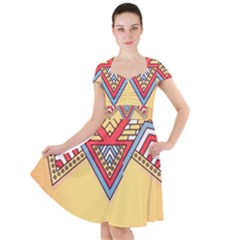 Mandala Sun Cap Sleeve Midi Dress