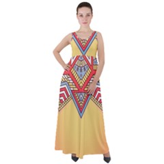 Mandala Sun Empire Waist Velour Maxi Dress