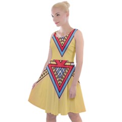 Mandala Sun Knee Length Skater Dress