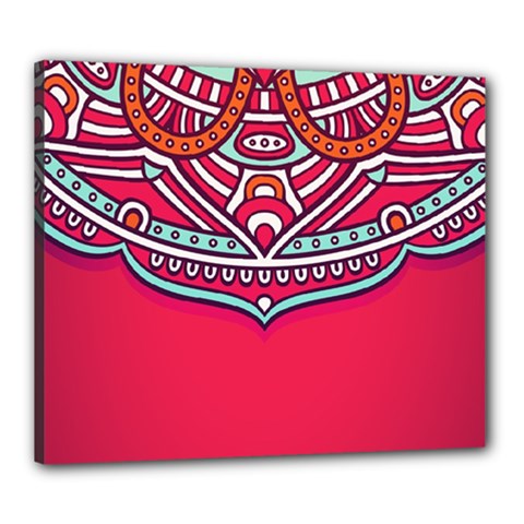 Mandala Red Canvas 24  X 20  (stretched)