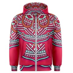 Mandala Red Men s Zipper Hoodie by goljakoff