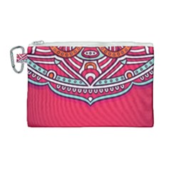 Mandala Red Canvas Cosmetic Bag (large)