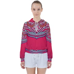 Mandala Red Women s Tie Up Sweat