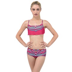 Mandala Red Layered Top Bikini Set