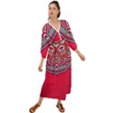 Mandala red Grecian Style  Maxi Dress View1