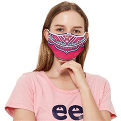 Mandala Red Fitted Cloth Face Mask (adult)