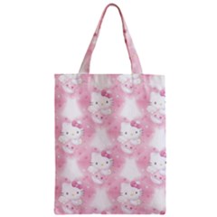 Hello Kitty Pattern, Hello Kitty, Child, White, Cat, Pink, Animal Zipper Classic Tote Bag by nateshop