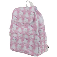 Hello Kitty Pattern, Hello Kitty, Child, White, Cat, Pink, Animal Top Flap Backpack by nateshop