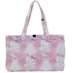 Hello Kitty Pattern, Hello Kitty, Child, White, Cat, Pink, Animal Canvas Work Bag by nateshop