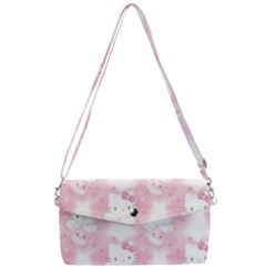 Hello Kitty Pattern, Hello Kitty, Child, White, Cat, Pink, Animal Removable Strap Clutch Bag by nateshop