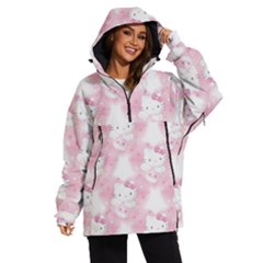 Hello Kitty Pattern, Hello Kitty, Child, White, Cat, Pink, Animal Women s Ski And Snowboard Waterproof Breathable Jacket