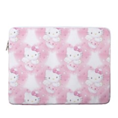 Hello Kitty Pattern, Hello Kitty, Child, White, Cat, Pink, Animal 16  Vertical Laptop Sleeve Case With Pocket by nateshop