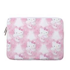 Hello Kitty Pattern, Hello Kitty, Child, White, Cat, Pink, Animal 13  Vertical Laptop Sleeve Case With Pocket