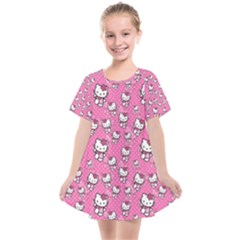 Hello Kitty Pattern, Hello Kitty, Child Kids  Smock Dress