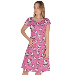 Hello Kitty Pattern, Hello Kitty, Child Classic Short Sleeve Dress by nateshop