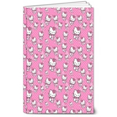 Hello Kitty Pattern, Hello Kitty, Child 8  X 10  Softcover Notebook by nateshop