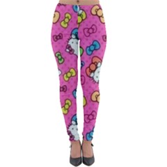 Hello Kitty, Cute, Pattern Lightweight Velour Leggings