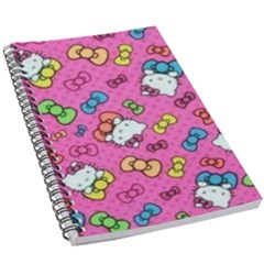 Hello Kitty, Cute, Pattern 5 5  X 8 5  Notebook by nateshop