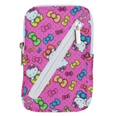 Hello Kitty, Cute, Pattern Belt Pouch Bag (large) by nateshop