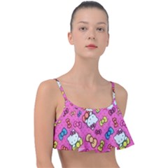 Hello Kitty, Cute, Pattern Frill Bikini Top by nateshop