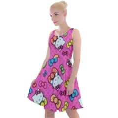 Hello Kitty, Cute, Pattern Knee Length Skater Dress by nateshop