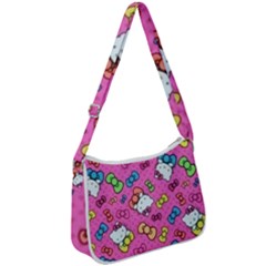 Hello Kitty, Cute, Pattern Zip Up Shoulder Bag by nateshop